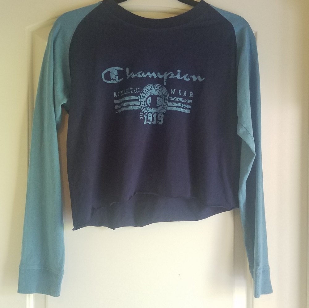 Blue baseball tee